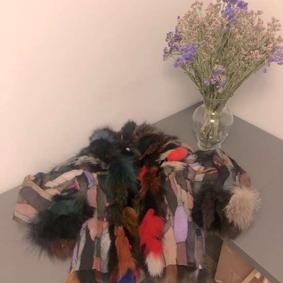 Recycled genuine luxurious fox fur jacket - Picture 8 of 8